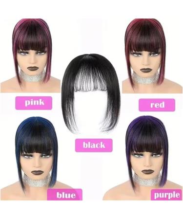 Bangs Hair Clip Human Hair with Bangs for Women Fringe Clip in Bangs Hair Pieces with Thining Hair Thick Hairpieces Adding Extra Hair Extensions Bangs Clip in Hair(Color:Pink) 8 inches Pink - Buy Online on GoSupps.com