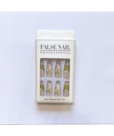 24Pcs/Set Press On Nails Long Ballet Nails With Pearl Natural Fresh Camellia Flowers False Nails Acrylic Fake Nails Full Cover Nails Tips Artificial Finger Manicure Press on nails for Women and Girls - Buy Online on GoSupps.com
