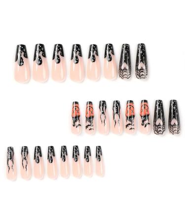 FEIlei Halloween Press on Nails Coffin False Nails with Designs for Nail Salon Home - Buy Online on GoSupps.com