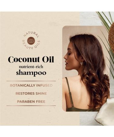 Oliology Coconut Oil Shampoo - Restore Damaged Hair | Nutrient-Rich Paraben & Cruelty Free | Botanically Infused | Intense Shine - 32 oz Made in USA - Buy Online on GoSupps.com