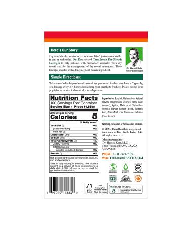 TheraBreath Dry Mouth Lozenges - Sugar Free Tart Berry - 100 Count - Buy Online on GoSupps.com