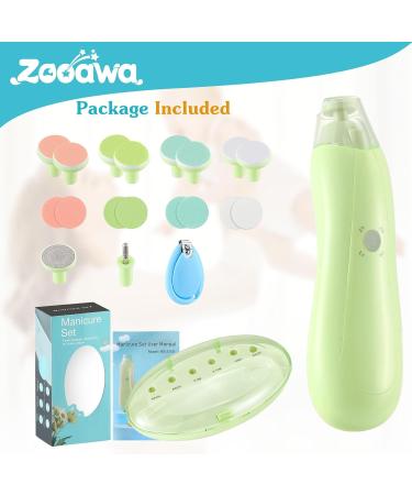 Zooawa 20-in-1 Electric Baby Nail Trimmer Kit - Avocado Green - Buy Online on GoSupps.com