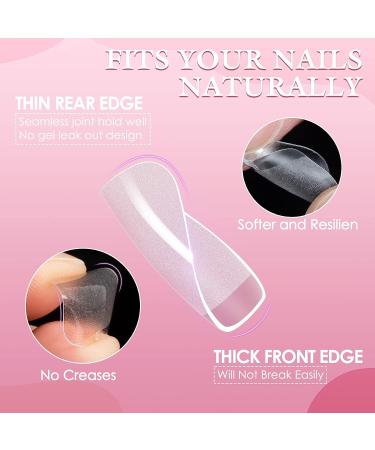 Ranrose 240PCS Coffin Nail Tips - Full Cover Clear Acrylic Soft Gel False Nails for DIY Press On Extensions - Buy Online on GoSupps.com