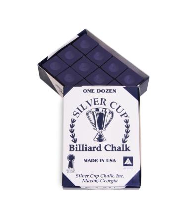 Silver Cup Billiard Chalk - ONE Dozen Purple