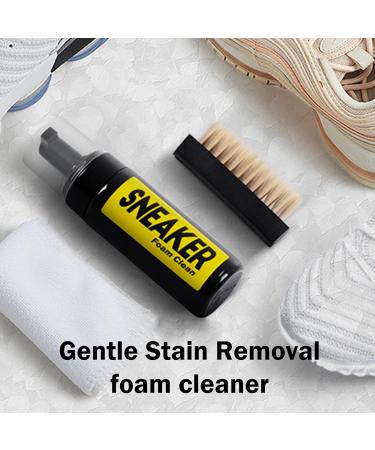 White Shoe Cleaner - Shoe Cleaning Kit - 150ml Shoe Cleaning Foam with Brush and Towel - White Trainer Cleaner - Shoe Cleaning Kit for Removing Stains and Dirt - Work on Most Shoes - Buy Online on GoSupps.com