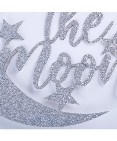 Auteby Over the Moon Cake Topper - First Holy Communion Over the Moon Cake Topper Baby Shower Birthday Party Decorations (Silver) - Buy Online on GoSupps.com
