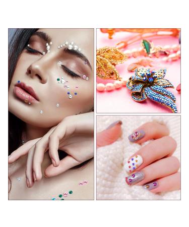 3 Sheets Face Pearls Stickers - Self-Adhesive Rhinestones & Gems for Festival Makeup | Colorful Mermaid Diamonds & Jewels for Kids - Nail Eye & Body Decorations - Buy Online on GoSupps.com