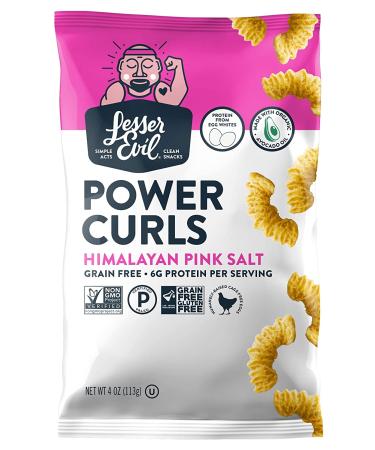 LesserEvil Himalayan Pink Salt Power Curls - 4 Ounce (Pack of 3) | Grain-Free | Avocado Oil | Clean Protein | Minimally Processed - Buy Online on GoSupps.com