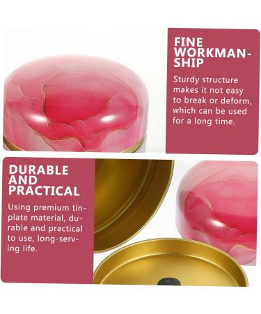 COLLBATH Loose Powder Storage Box Mini Powder Puff Tea Organizer for Tea Bags Coin Box Man Pink Tinplate Face - Buy Online on GoSupps.com