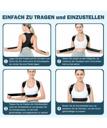 Kungfuren Posture Corrector - Back Brace for Men and Women - Lower Back Pain Support Belt - Black (Size M 29-34) - Buy Online on GoSupps.com