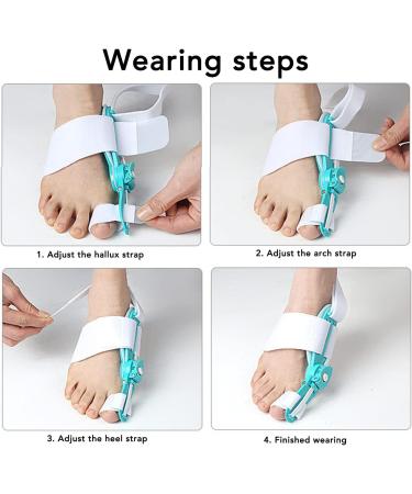 Bunion Valgus Corrector | Adjustable Orthopedic Toe Straightener for Big Toe Joint | Bunion Splint for Hallux Valgus | Green and White - Buy Online on GoSupps.com