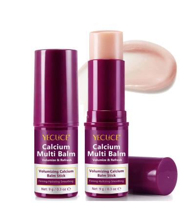 Calcium Multi Balm Stick - 2PCS Cor en Tout-en-Un B ton de Soin avec Collag ne Hydratant Raffermissant et Anti- ge pour Yeux Cou & Visage