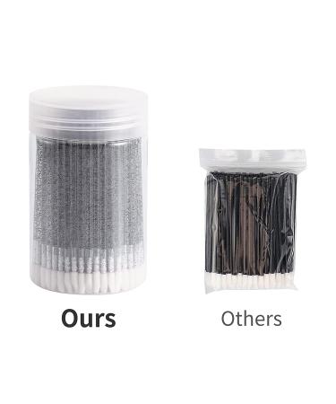 100pcs Disposable Lip Brushes with Container - Crystal Lip Applicators for Eyelash Extensions and Lipgloss - Black - Buy Online on GoSupps.com