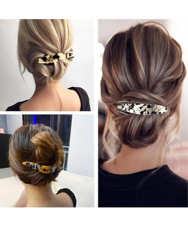 3 Piece French Hair Clip Set - Vintage Tortoise & Leopard Hair Clips for Women | Elegant Hair Accessories for All Hair Types - Buy Online on GoSupps.com