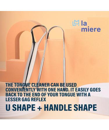 Buy Stainless Steel Tongue Scraper (2 Pack) - Easy Oral Care Tool for Adults | Natural Cotton Bag Included - Buy Online on GoSupps.com