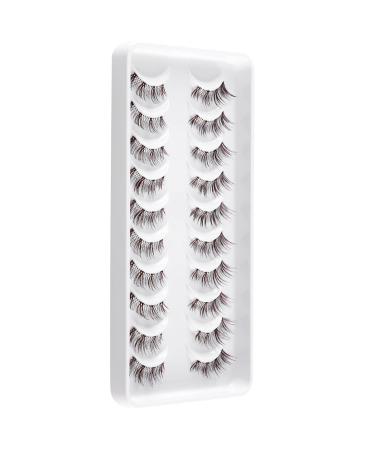 3D False Eyelashes - Handmade Natural Look Fluffy Strip Lashes | 10 Pair Multipack - Buy Online on GoSupps.com