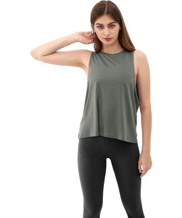 ODODOS 3-Pack Women's Loose Tank Tops for Gym | Sleeveless Yoga Shirts | Steel+Deep Teal+Indian Red | Small - Buy Online on GoSupps.com