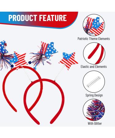 JUNIWON 4th of July Headbands - Patriotic Independence Day Hats for Women, Men, Kids, and Babies - Buy Online on GoSupps.com