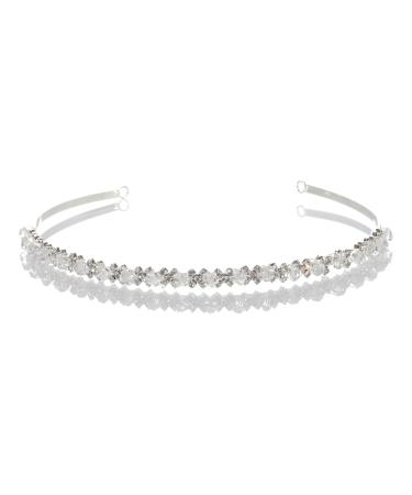Shmily PURE HANDMADE wedding crystal rhinestone tiara headband hair accessory bridal jewelry silver new DH2006