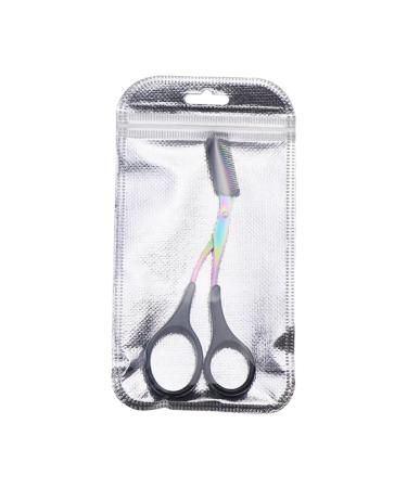 Stainless Steel Eyebrow Scissors Beauty Tool for Men Women Makeup Eyelashes Black