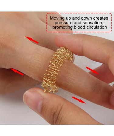 10 Acupressure Massage Rings for Stress Relief & Improved Circulation - Golden Finger & Toe Massagers - Buy Online on GoSupps.com