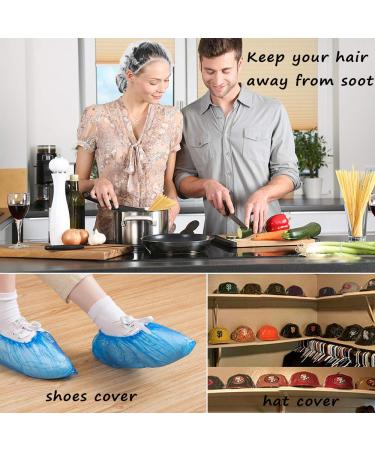 100+10 Disposable Clear Shower Caps for Women - Waterproof Plastic Bath Caps for Hair Processing - Elastic Caps for Home & Hotel Use - Buy Online on GoSupps.com