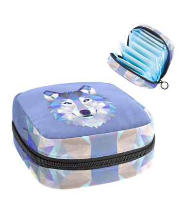 Women's bonds Storage pockets Stillpad Halter Bunte triangle Wolf Head Portable Period Kit Bag Feminine product bag for women girls color2