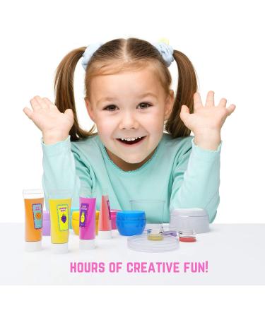 GirlZone Lip Balm Making Kit - 25-Piece Makeup and Lip Gloss Set with Glitters, Stickers & More - Fun Girls Toys Age 8 - Great Gift Idea - Buy Online on GoSupps.com