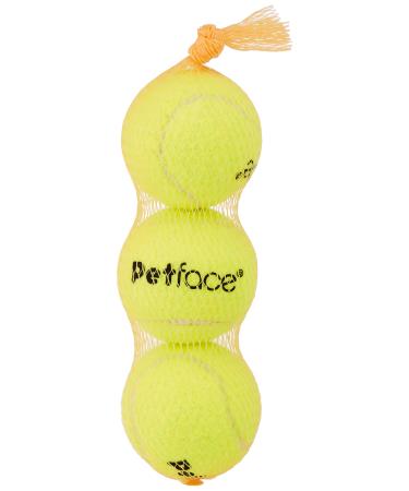 Petface Super Tennis Balls for Dogs Throwing and Retrieving Outdoor Exercise 3 Pack Pack of 3 Super Tennis Ball