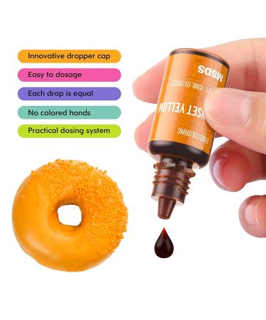 Cherrysea 12 Color Food Grade Liquid Dye Set for Cake Decorating, Baking, Easter Eggs - 10ml Bottles (Pack of 12) - Vibrant & Tasteless Food Coloring Kit - Buy Online on GoSupps.com