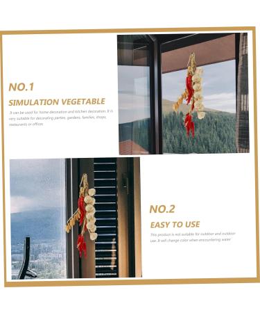 Zerodeko 6 Pcs Simulation Vegetable Pendant Chili Pepper Ornament Party Layout Prop Halloween Garland Fruit Decor Mexico Decorations Desk Topper Fake Corn Red Model Hardened Foam Red Beigex2pcs 13X53CMx2pcs - Buy Online on GoSupps.com