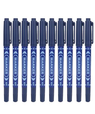 10Pcs Skin Marker  Tattoo Tool  Skin Companion Twin Tip Tattoo Pen Non-toxic Professional Tattoo for Tattoo Artist(blue)