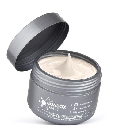 Silver Mask for Gray BONDOX HAIR 8.8 oz - Marine Collagen and Almond Oil - Formaldehyde-Free - Repairs the Hair Elasticity and Flexibility Softens Moisturizers Silver for Gray Hair