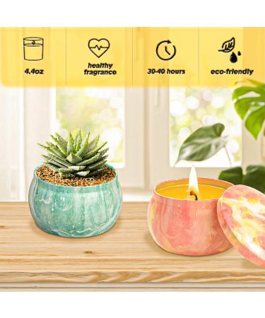 Scented Candles Gift Set for Women - Vanilla Lavender Sage Lemon Aromatherapy - 4 PCS Soy Wax Candles for Stress Relief & Special Occasions - Buy Online on GoSupps.com