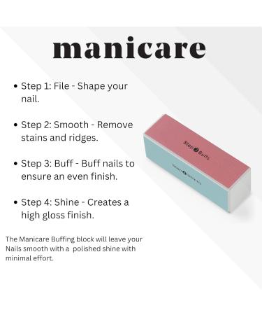 Manicare 4 Way Buffing Block for Nails - Removes Ridges, Creates High Gloss Shine - Easy to Use Manicure Tool - 1 Count - Buy Online on GoSupps.com