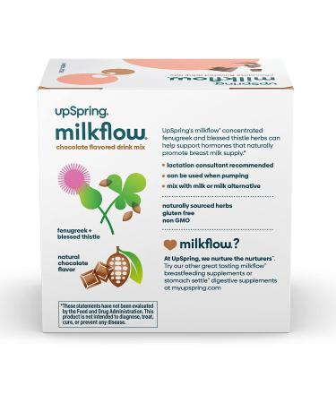 UpSpring Milkflow Lactation Supplement Drink Mix - Chocolate Flavor 18 Servings - Buy Online on GoSupps.com