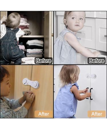 6 PCS Plastic Cupboard Locks for Children Baby SafetyÂ Locks Child Wardrobe Locks for Cabinets Drawers Fridge Door Adhesive Locks for Kids Kitchen Furniture - Buy Online on GoSupps.com