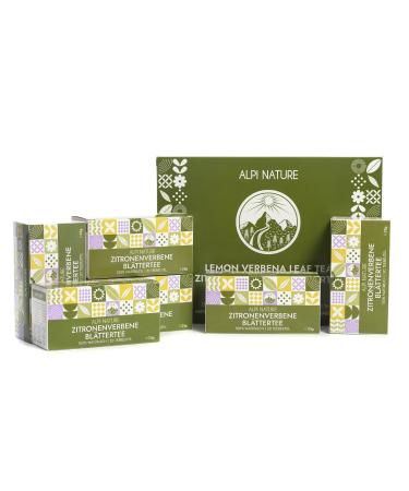 Alpi Nature Alpi Nature Lemon Verbena Leaves Herbal Tea 120 Tea Bags 150 g Pack of 6 x 20 Sachets of 1 g
