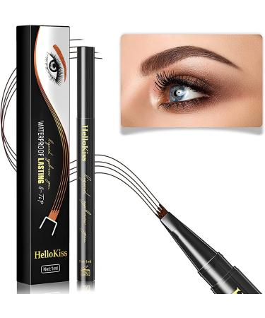 szclkjgs Eyebrow Pencil Eyebrow Microblading Pen Eyebrow Makeup Micro 4 Point Eyebrow Pen Long Lasting Waterproof Eyebrow Pen Creating Natural Looking Eyebrows Effortlessly Dark Brown