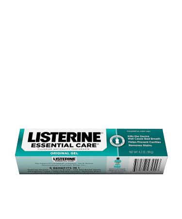 Listerine Essential Care Original Gel Fluoride Toothpaste - 4.2 oz (Pack of 6) | Prevents Bad Breath & Cavities | Powerful Mint Flavor - Buy Online on GoSupps.com