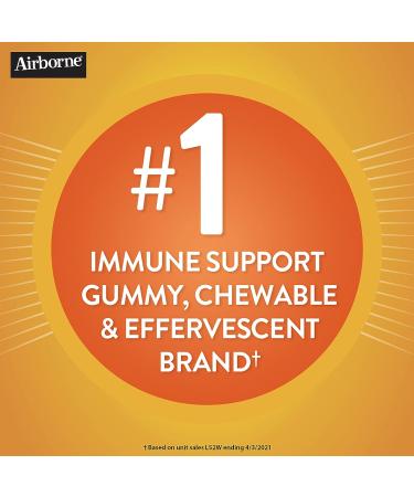 Airborne 500mg Vitamin C Chewable Tablets with Betaboost - 44ct Citrus Flavor, Supports Healthy Immune Cells, Year-Round Immune Support - Buy Online on GoSupps.com