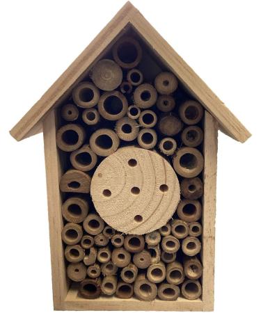 4 x Wooden Bee Butterfly & Insect Hotel Hanging Shelter Garden Nesting Habitat Box Weather Resistant - Buy Online on GoSupps.com