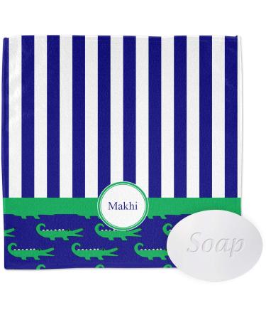 YouCustomizeIt Personalized Alligators & Stripes Washcloth