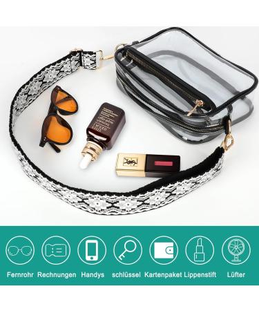 Upifen Transparent Stadium Bag for Women - Waterproof Crossbody Shoulder Bag with Adjustable Straps - Buy Online on GoSupps.com