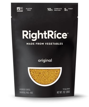 RightRice - Original (7oz. Pack of 1) - Made from Vegetables - High Protein, Vegan, non GMO, Gluten Free