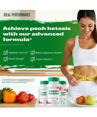 Slimberine Keto Capsules Slimberine Advanced Formula Pills - Maximum Strength Slimberine All Natural Keto Pills Slimberine Capsules Slimberine Official Formula Pills Reviews (5 Pack) - Buy Online on GoSupps.com