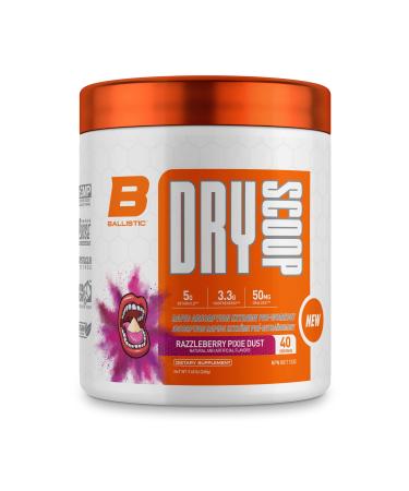 Ballistic Dry Scoop Pre Workout Powder | Extreme Pre-Workout for Men & Women Fast Acting Absorption Complex | Increases Focus Strength Energy | 40 Servings (Razzleberry Pixie Dust) Razzleberry Pixie Dust 268 g (Pack of 1)