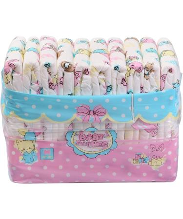 LittleForBig Printed Adult Brief Diapers - ABDL 10 Pack - Baby Cuties MM in Pink | Comfort & Quality for Adult Baby Diaper Lovers - Buy Online on GoSupps.com