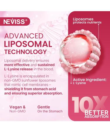 Liposomal L-Lysine Gummies 1200mg | High Absorption Immune & Skin Support | Vegan Amino Acid Supplement for Adults & Kids | Lips & Oral, Bone & Collagen Health | Non-GMO, Sugar-Free, 60 Gummies - Buy Online on GoSupps.com