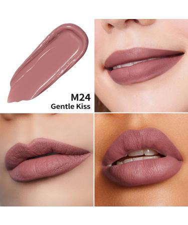 Oulac Liquid Matte Lipstick - Vegan Nude Pink Long-Lasting Color Precise Applicator Gluten-Free | 4.5ml Gentle Kiss - Buy Online on GoSupps.com